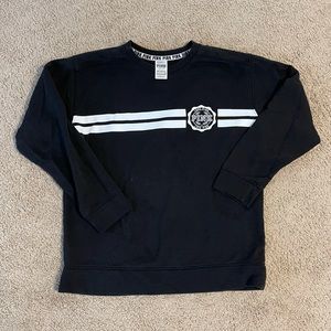 VS PINK Black Crew Neck Sweatshirt